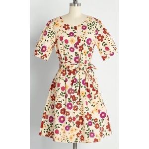ModCloth x Princess Highway Floral Button-Up Dress
